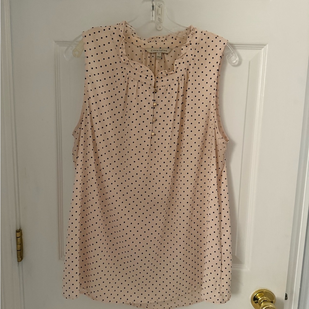41 Hawthorn Prinsloo Detail Pink Polka Dot Blouse